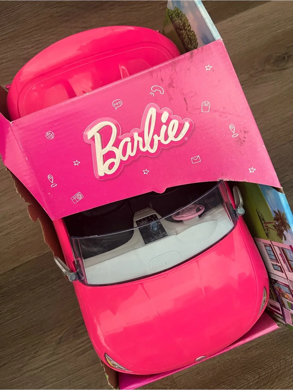 Barbie Pink Convertible Doll Car